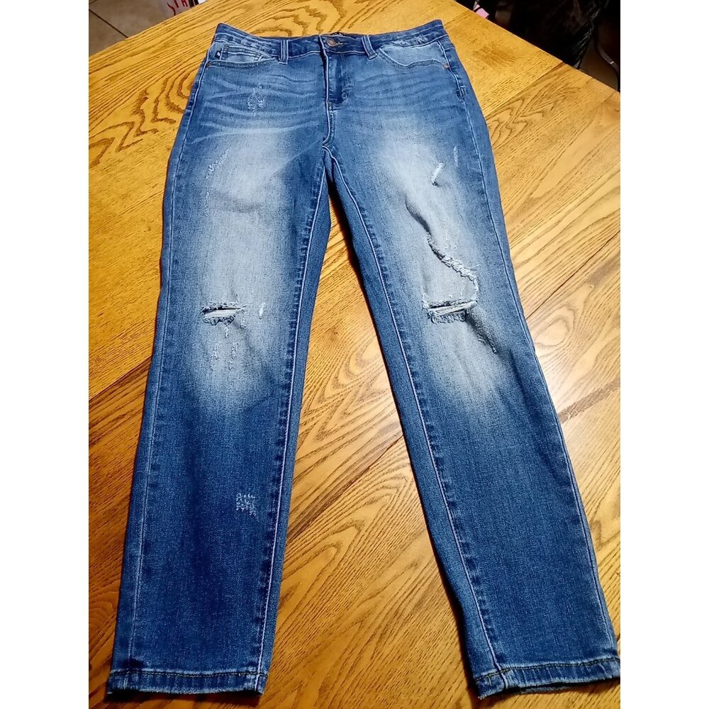 JUDY BLUE Jeans Women 31 BLUE  RELAXED FIT Distressed Street Wear Hip Preowned